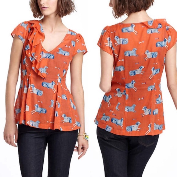 Anthropologie Tops - ANTHROPOLOGIE Meadow Rue Animal Kingdom Blouse 10
